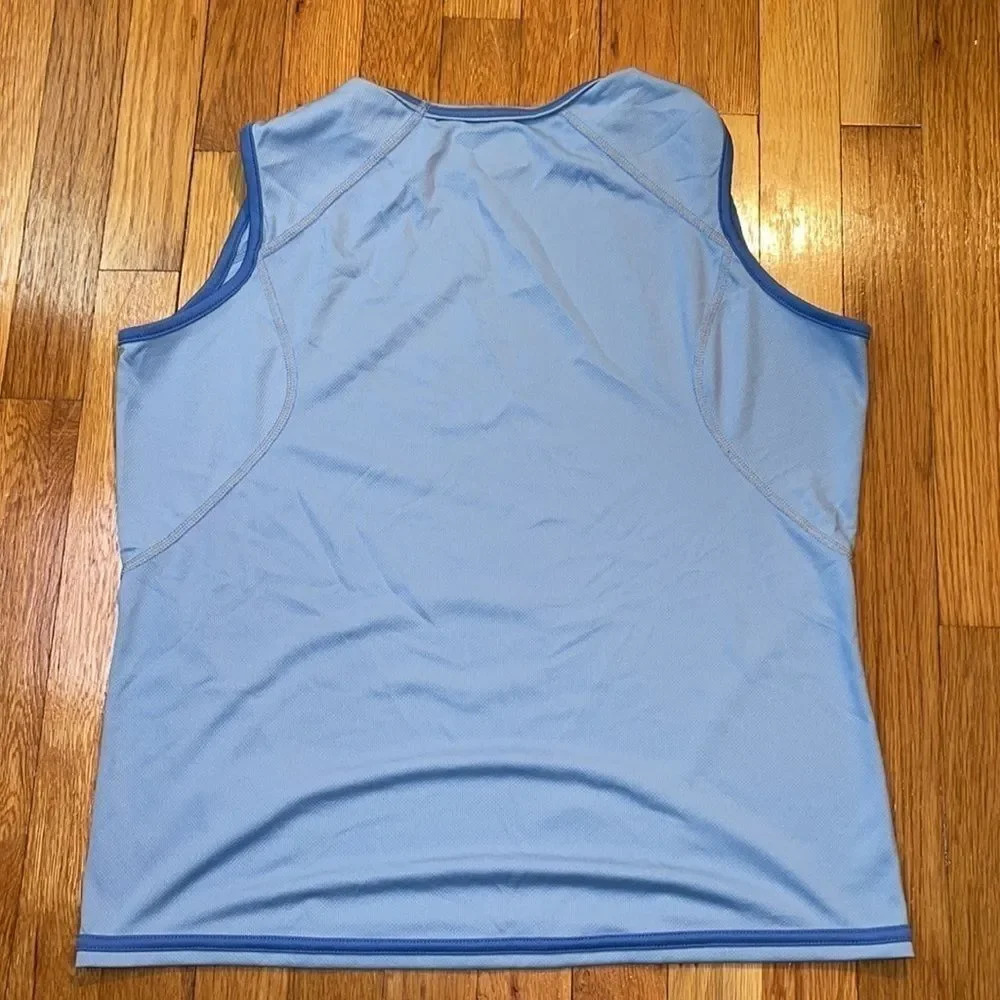 Ladies Pearl Izumi Size L Polyester Baby Blue Workout Tank Top - Picture 9 of 9
